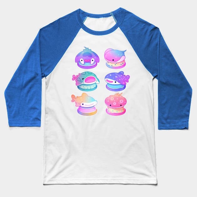 Sea macaron Baseball T-Shirt by pikaole